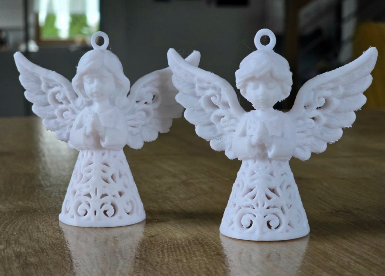 Ангелочки на ёлку с люминофором